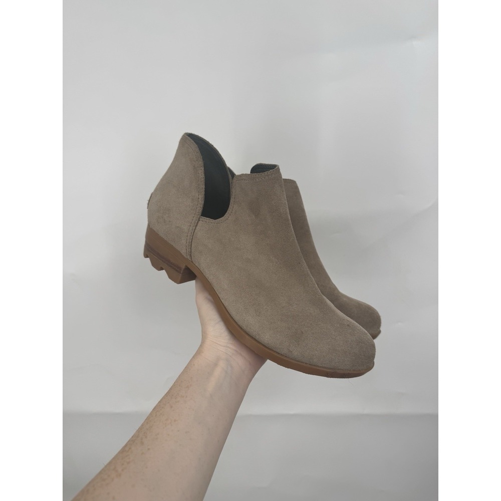Sorel Lolla Cut Out Ankle Bootie Women 9.5 Suede Leather Western Granolagirl